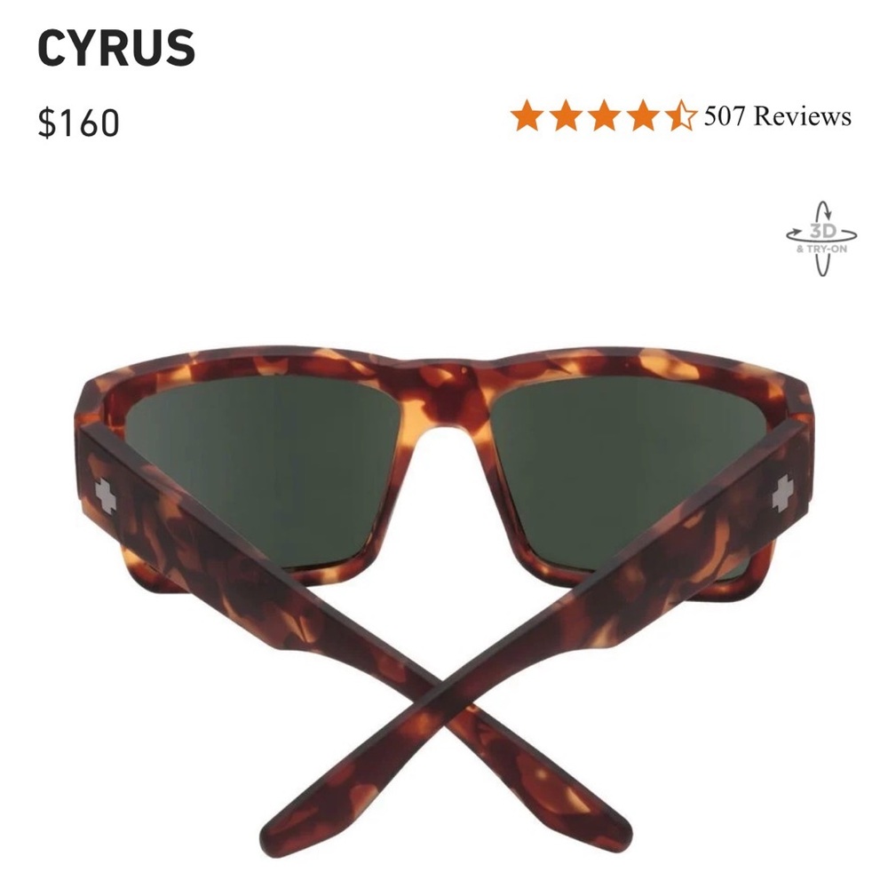 SPY “Cyrus” Sunglasses- Soft Camo Matte Tortoise - Picture 4 of 8